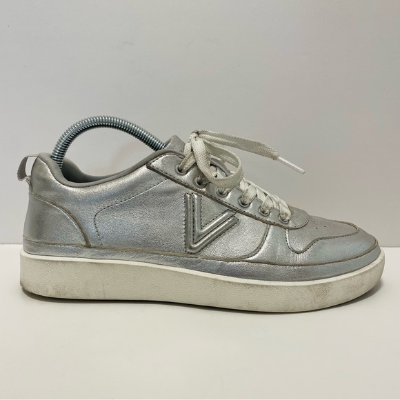 Vionic Elise Women's Leather Silver Metallic Sneaker Size 8 - Picture 12 of 15